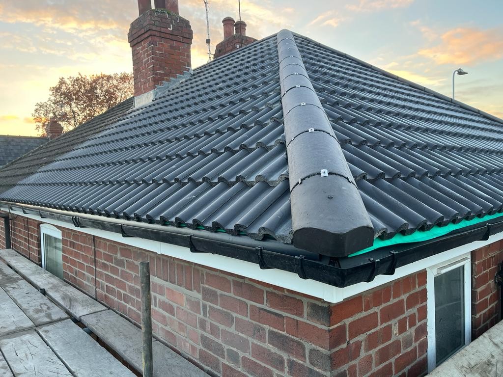 Completed roofing project on a detached UK house