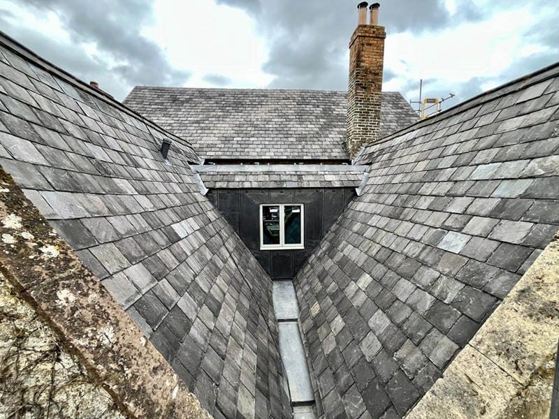 Beautiful slate roofing project